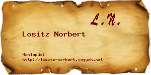 Lositz Norbert névjegykártya